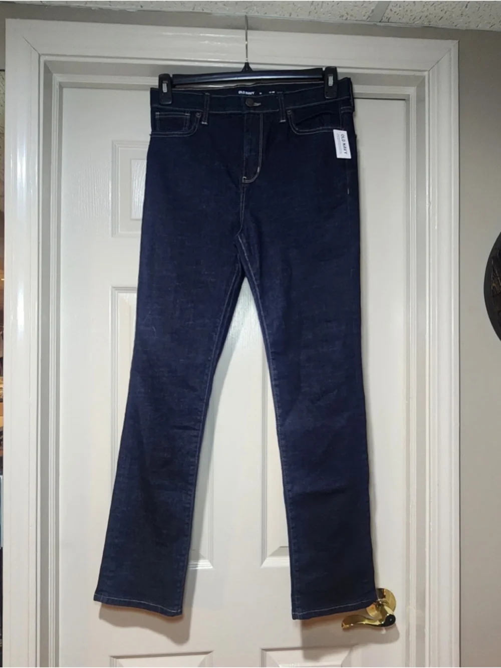 NWT Old Navy Boys Dark Indigo Slim Straight-Leg Jeans 360 Stretch Classic Casual